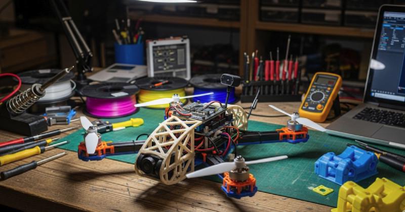 Banner för inlägget: Använd din 3D-skrivare för att skriva ut en Quadcopter drönare